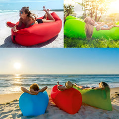 Generic inflatable sofa anti-leak tear-resist highlights durable seating for camping