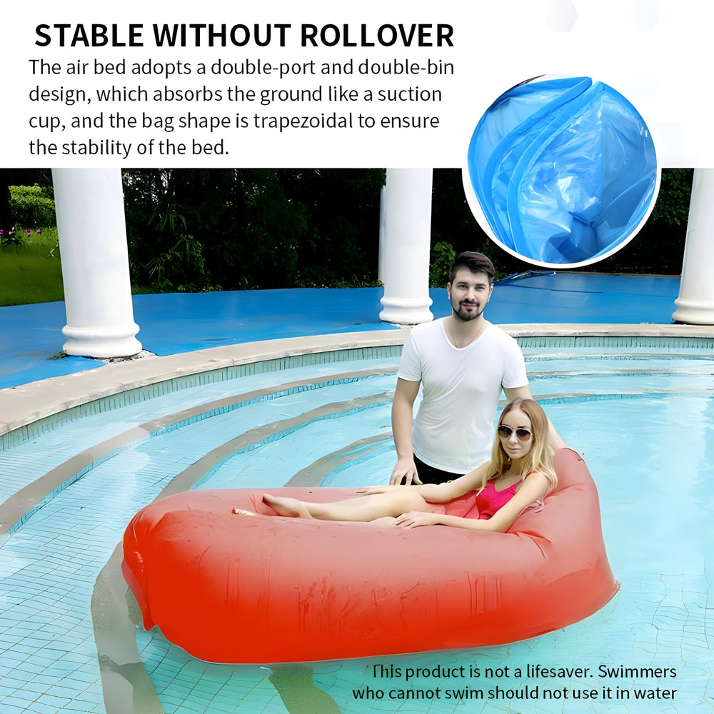 Generic inflatable sofa headrest pillow provides ergonomic comfort during lounging
