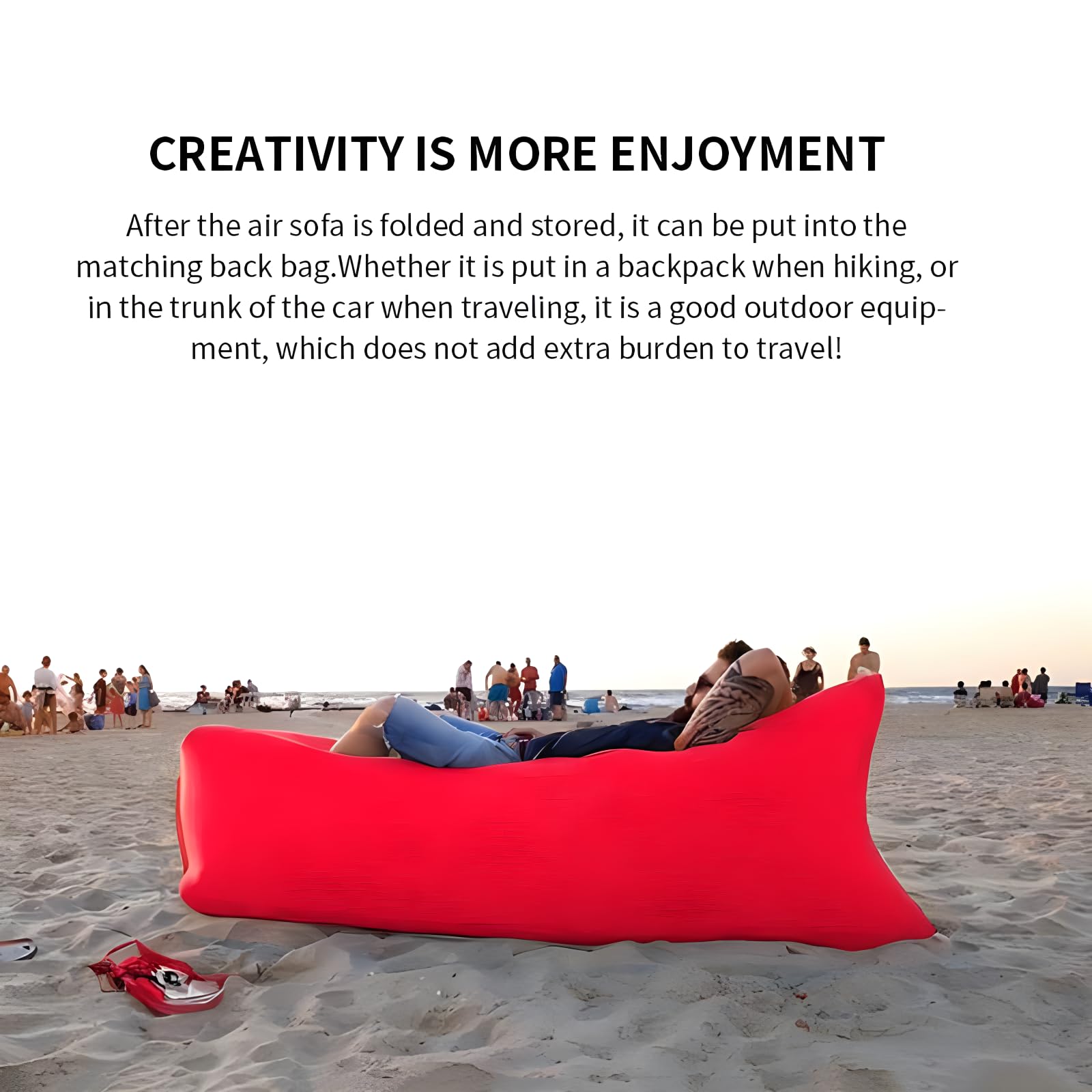 Generic inflatable sofa portable storage bag enables easy transport and quick packing