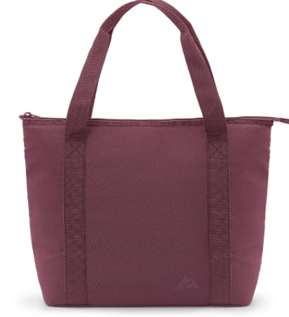 Generic insulated tote cooler plum exterior keeps beverages cold on the go