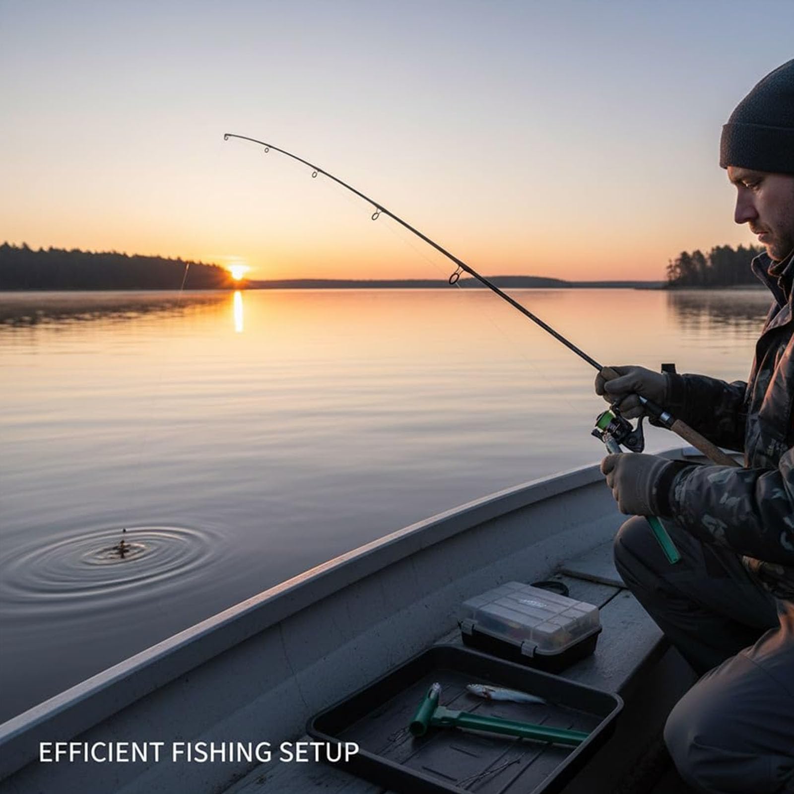 Generic Intelligent Live Bait Catcher stored in tackle setup for easy reach.