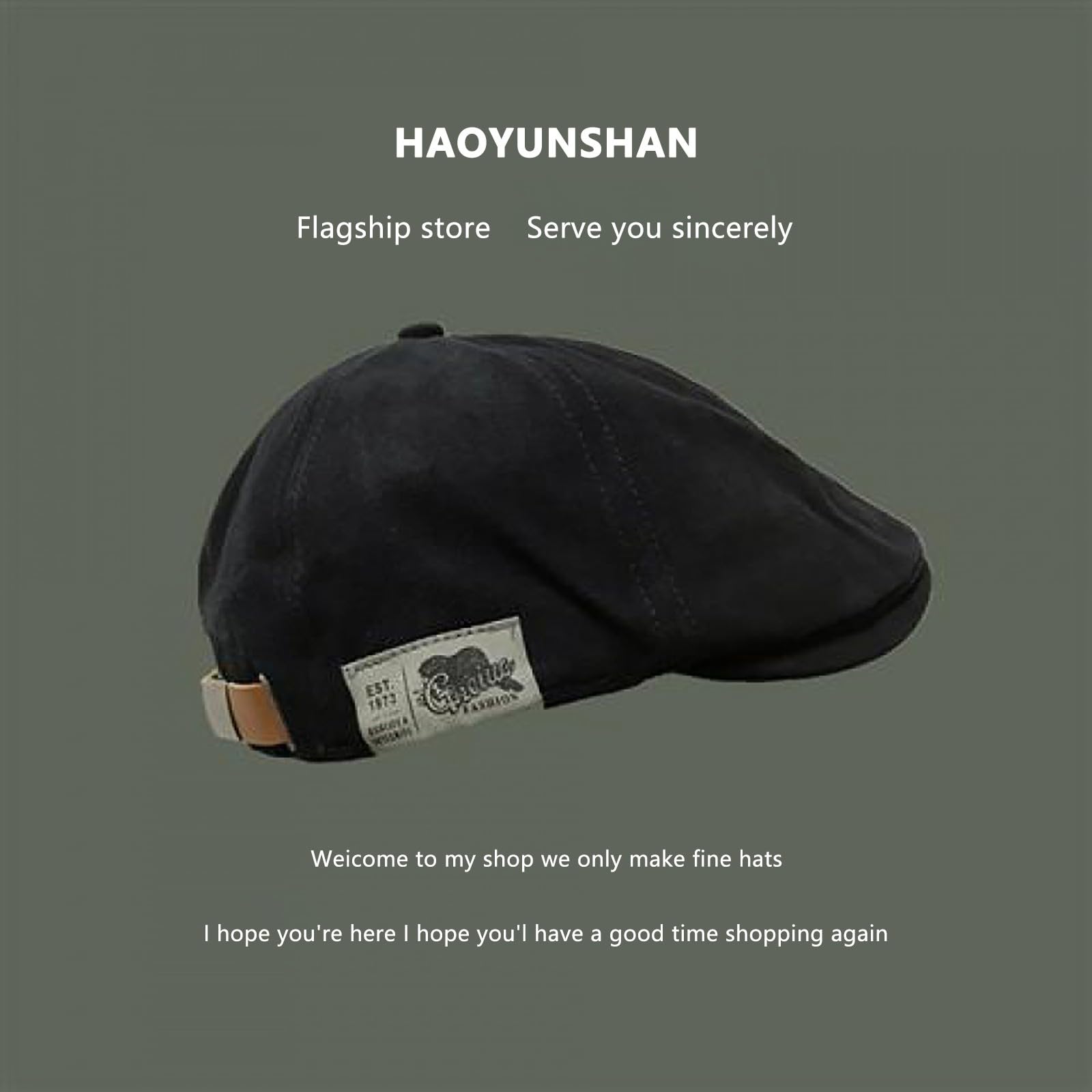 Generic ivy Gatsby inspired cap black adds vintage flair to outfits