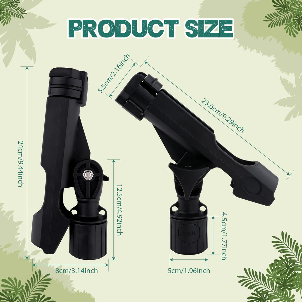 360-degree swivel adjustable kayak rod holder