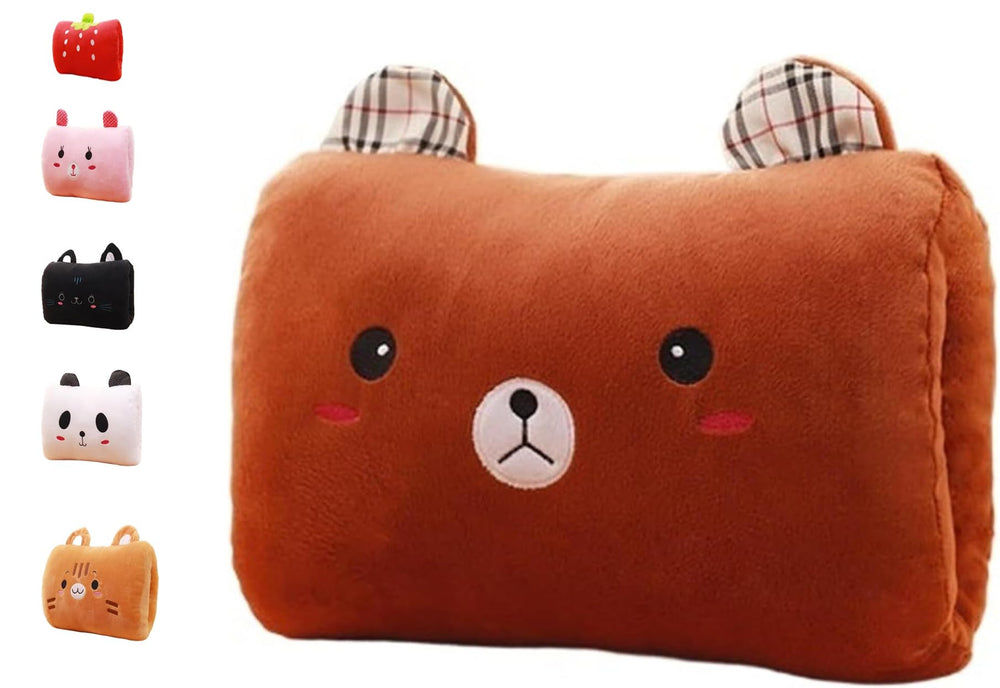 Generic Kids Cartoon Hand Pillow Arm Warmer plush texture for warmth.
