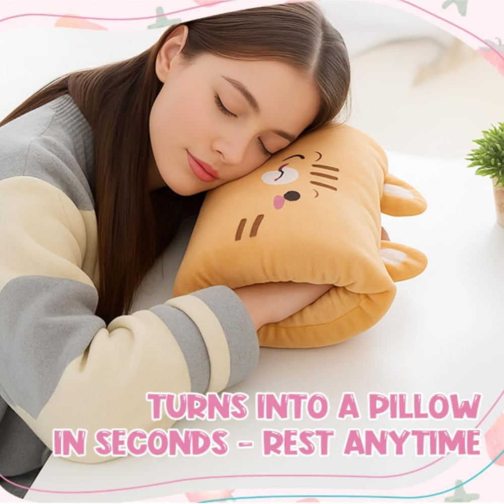 Generic Kids Cartoon Hand Pillow in brown cozy grip for on-the-go adventures