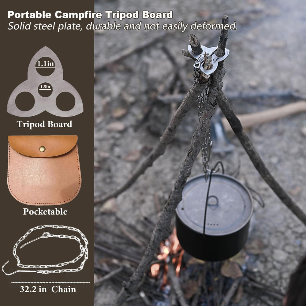 Generic large-hole tripod board simplifies trunk fitting and quick setup.