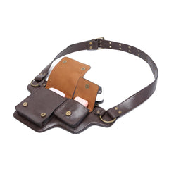 Generic Leather Utility Belt Main Compartment keeps belongings organized and accessible.