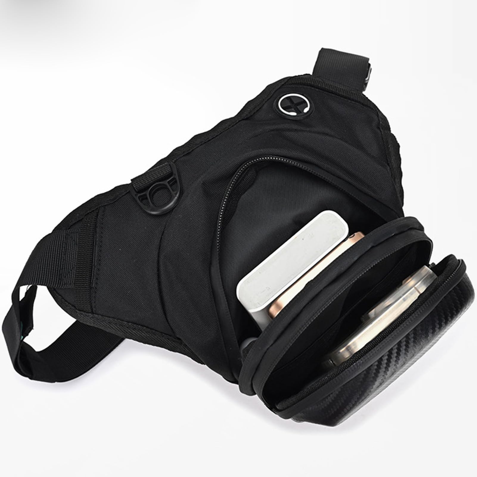 Generic leg bag pairs form and function for riding, hiking, cycling, and travel.