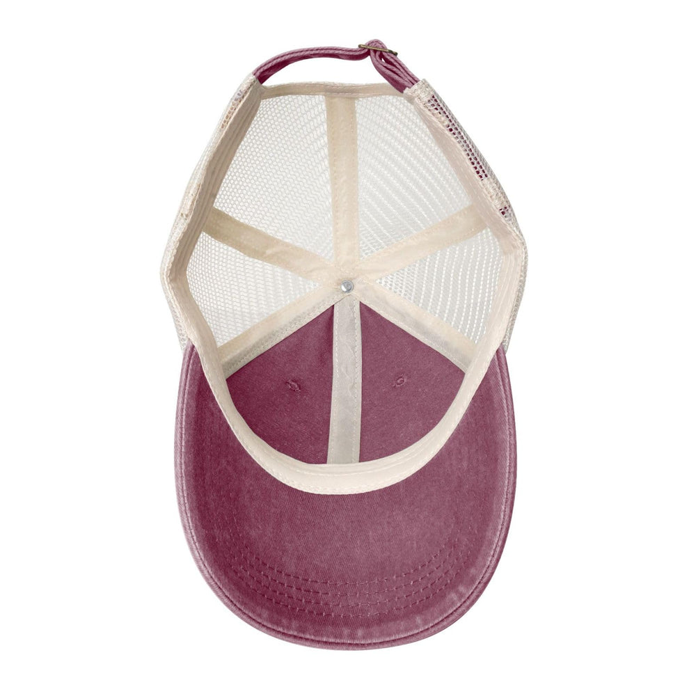 Generic Life River mesh hat distressed texture, vintage style for casual outings.