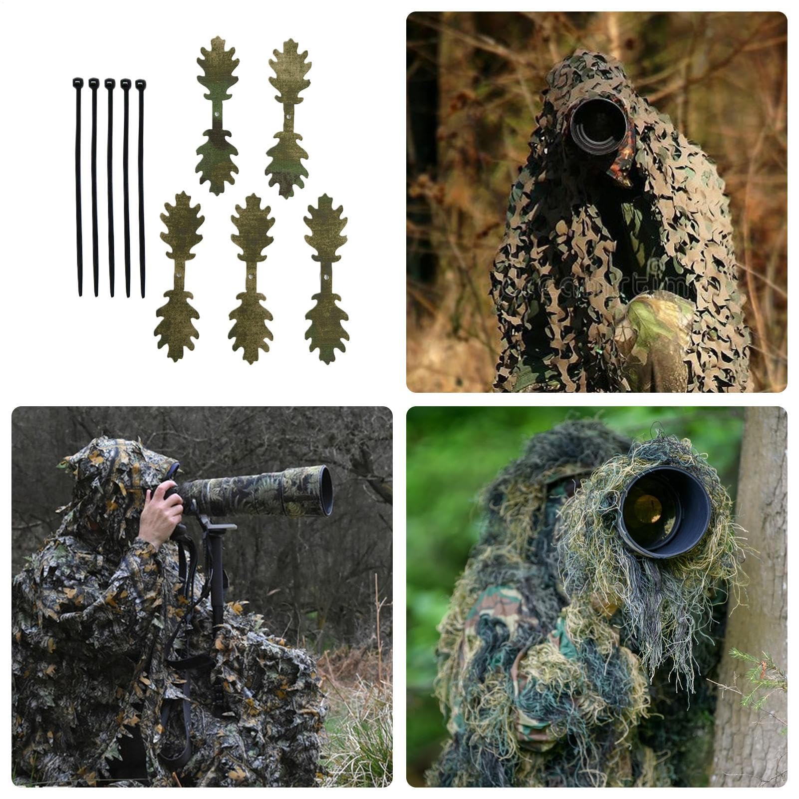 Generic lightweight camouflage wrap offers portable concealment for travel and exploration.
