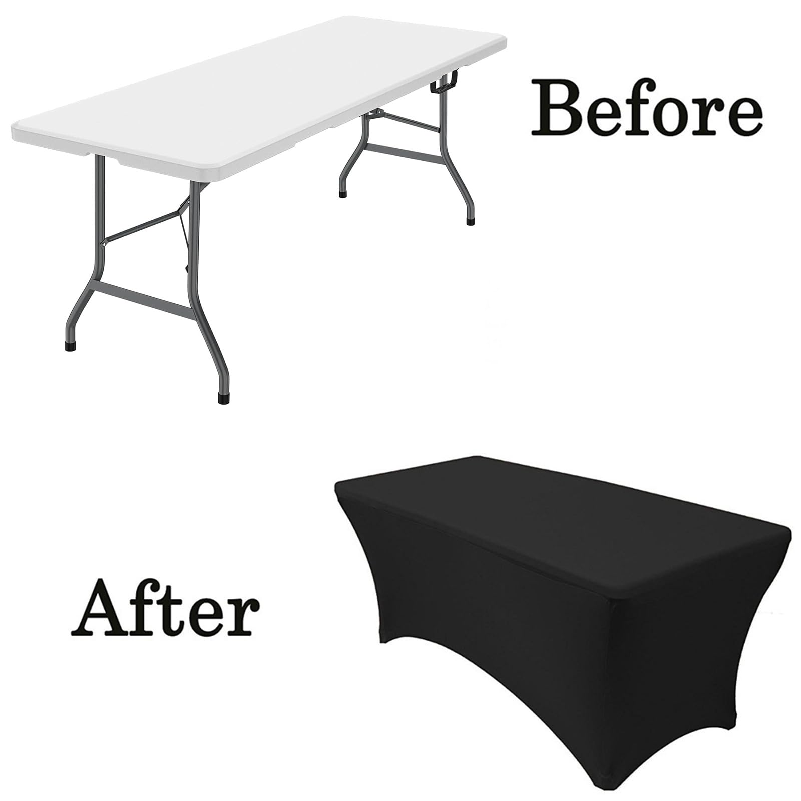 Generic lightweight steel frame keeps the table portable without sacrificing stability.