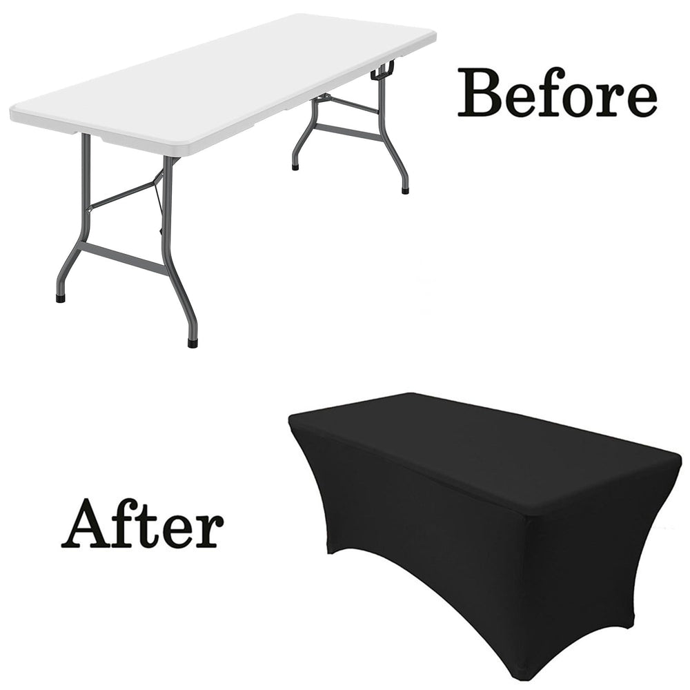 Generic lightweight steel frame keeps the table portable without sacrificing stability.