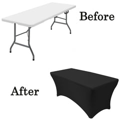 Generic lightweight steel frame keeps the table portable without sacrificing stability.