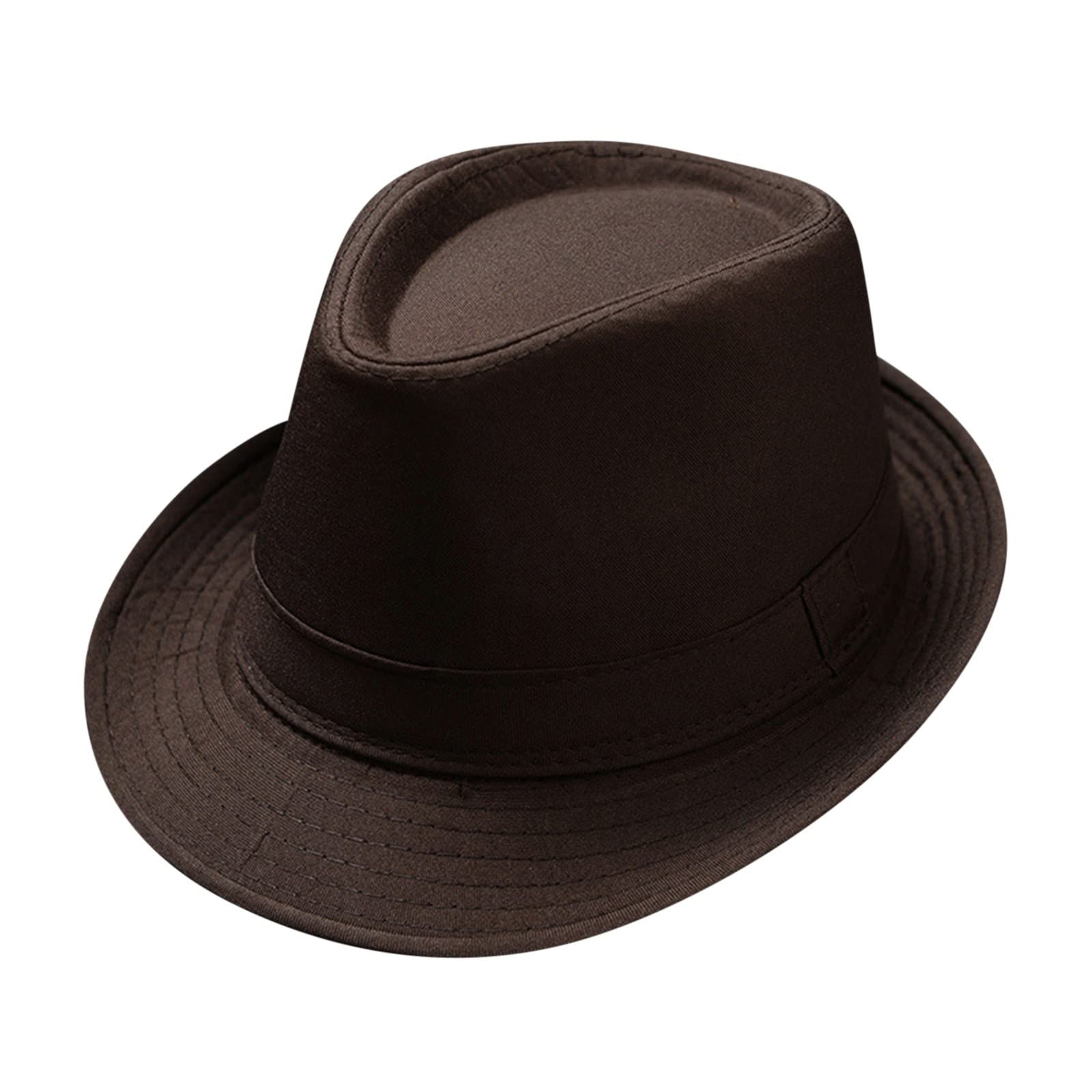 Generic men's classic fedora brown side view showing versatile daytime wear.