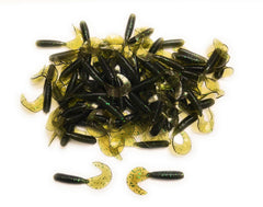 Generic Motor Oil Flash 2in curl tail grub for versatile freshwater and saltwater fishing.