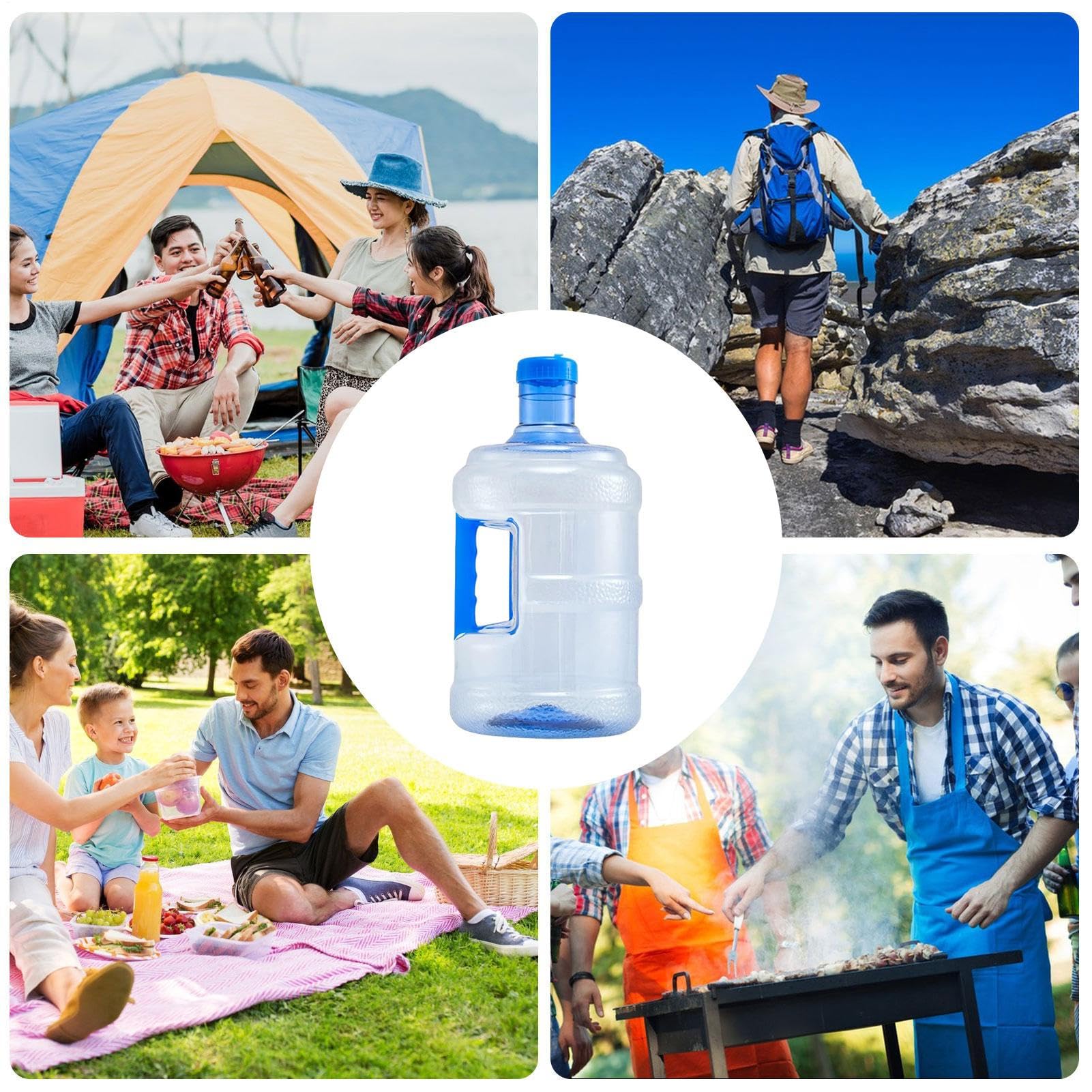 Generic multi-use outdoor water holder, versatile for kitchens, cars, and BBQs.