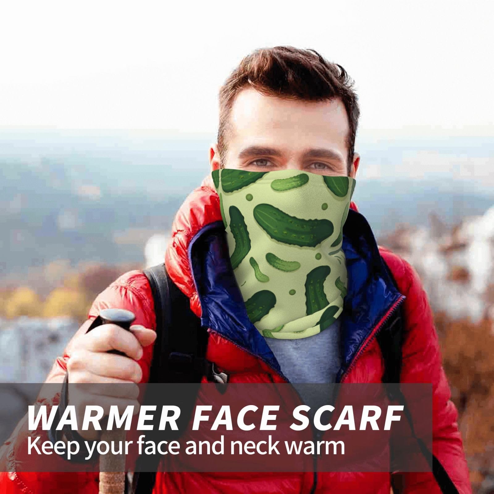 Generic neck warmer worn as beanie for multitasking warmth