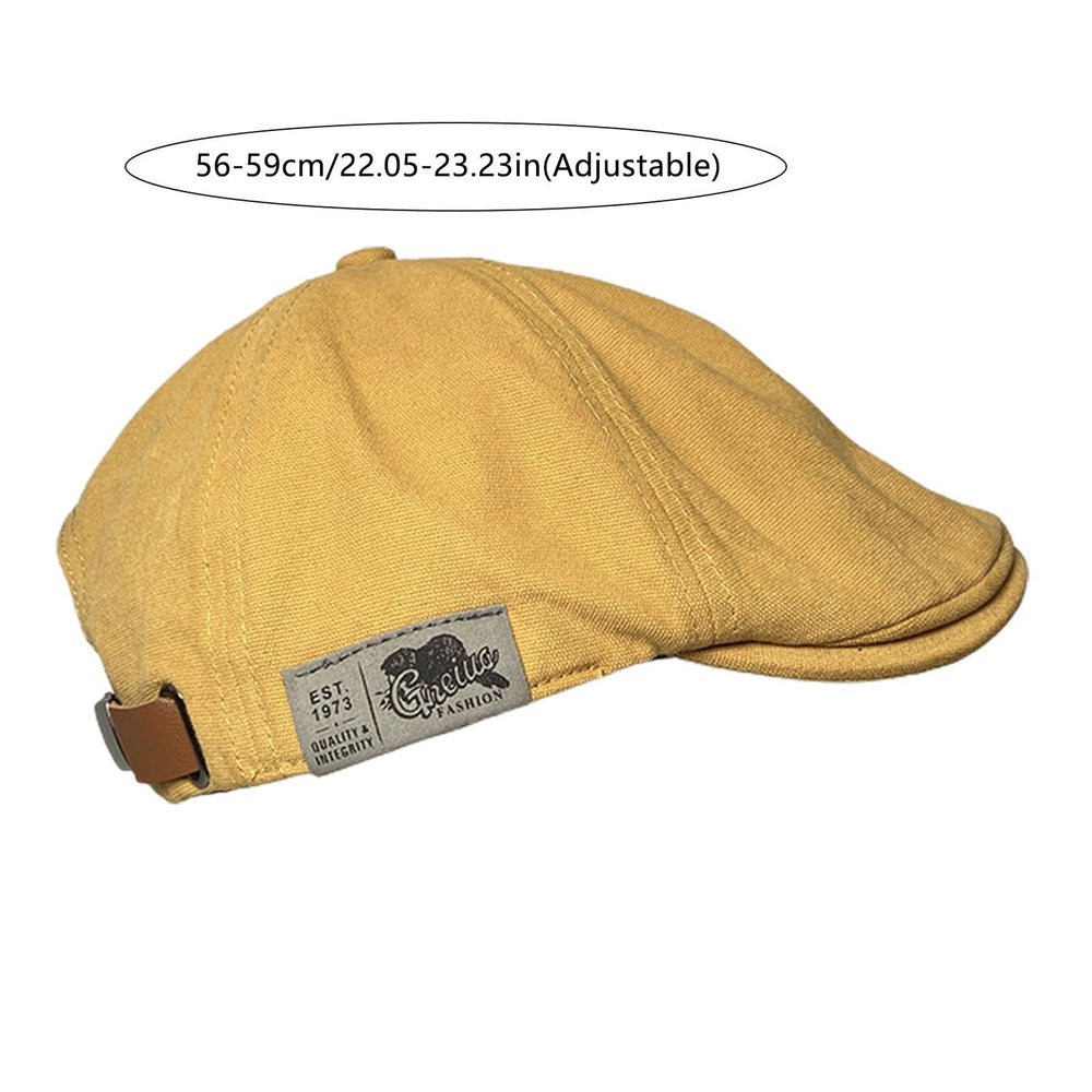 Generic newsboy cap men black textured fabric suitable for casual outfits