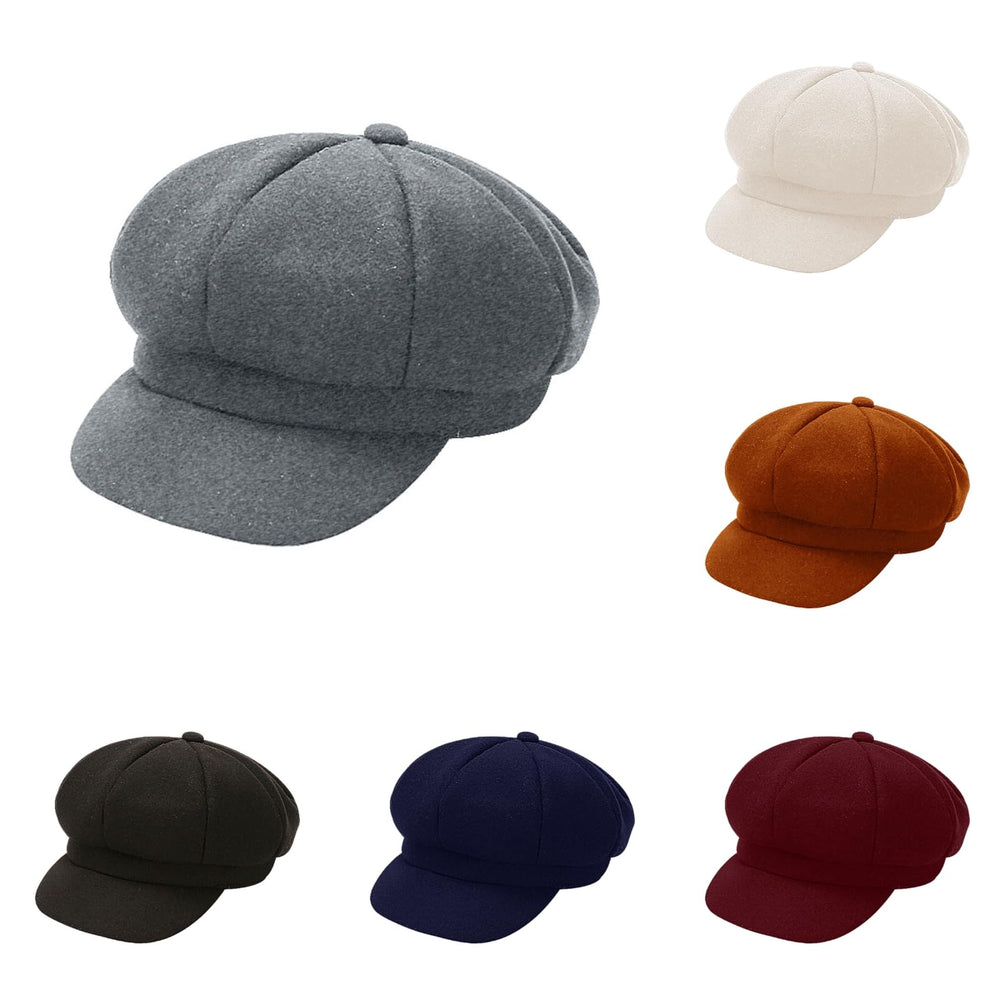 Generic newsboy cap white front view showing versatile vintage style for casual outfits