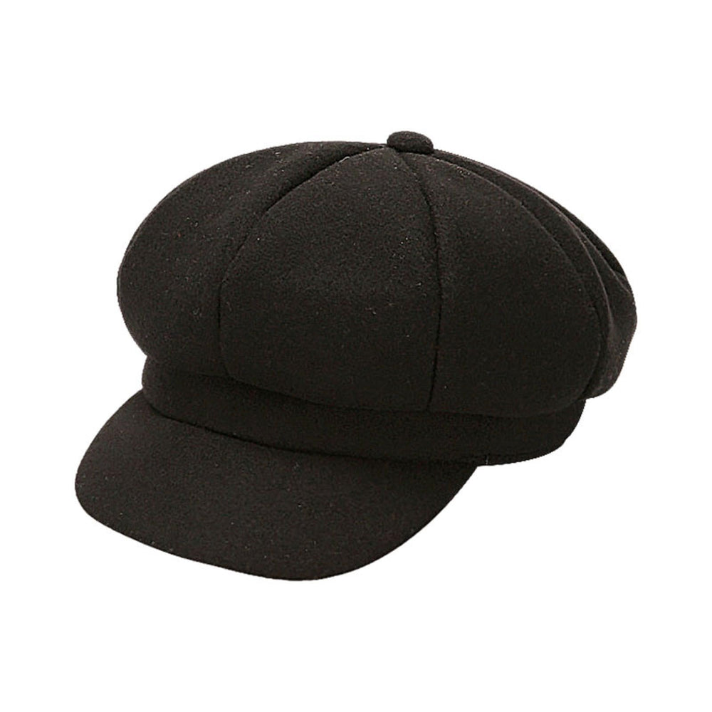 Generic Newsboy hat side view, compact fit with vintage charm.