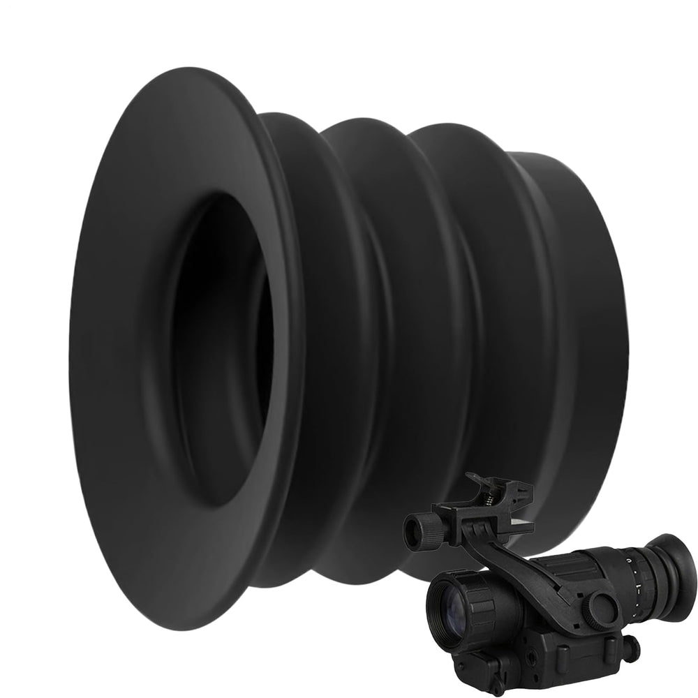 Generic Night Vision Eyecup in use showing shielding from stray light.