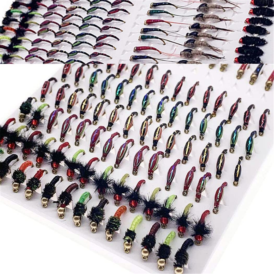 Generic Outdoor Fishing Fly Kit dry flies close-up with bright colors for versatile freshwater fishing.