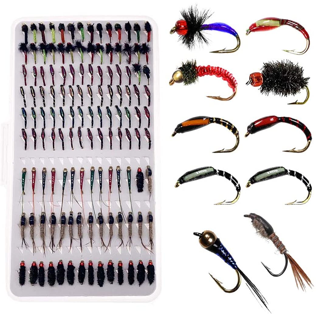 Generic Outdoor Fishing Fly Kit popper flies on the surface for exciting top-water action.