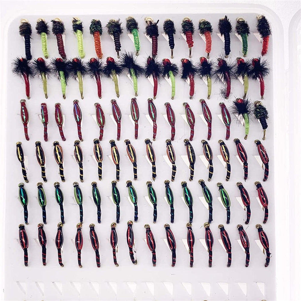 Generic Outdoor Fishing Fly Kit fly box included keeps flies organized and dry.