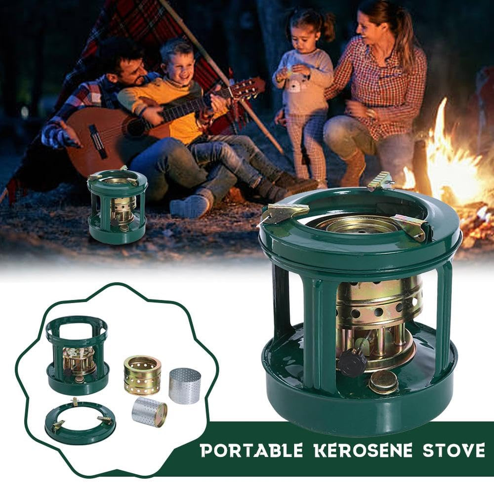 Generic Outdoor Kerosene Stove fits compactly in a backpack for hiking.