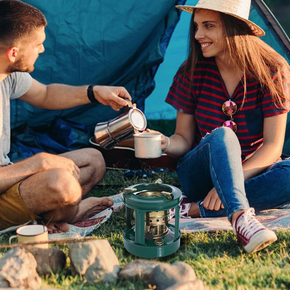 Generic Outdoor Kerosene Stove doubles as cooking and tent heating.