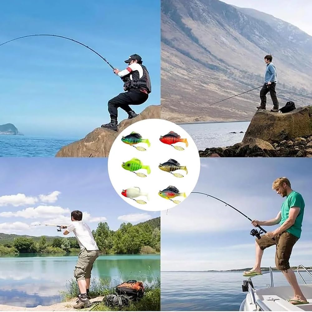 Generic packaged set of six or twelve soft lures ready to fish.