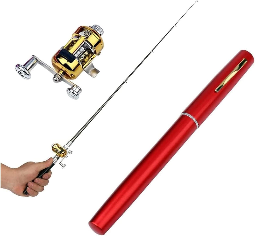 Generic pocket-size fishing rod compact design for easy carrying on outdoor trips.