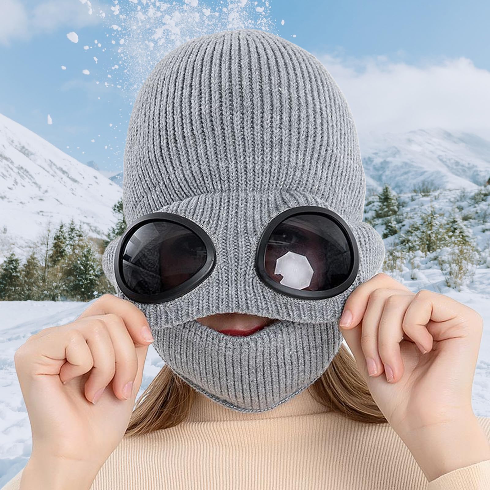 Generic polyester-knit hat provides warmth with moisture management.