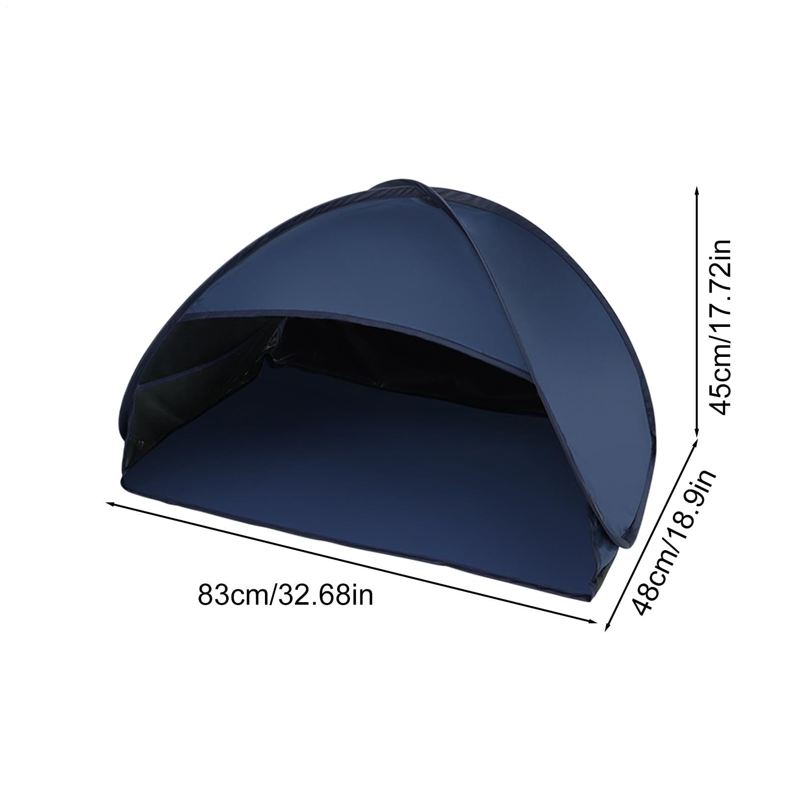 Generic poolside tanning tent keeps head shaded during sunbathing