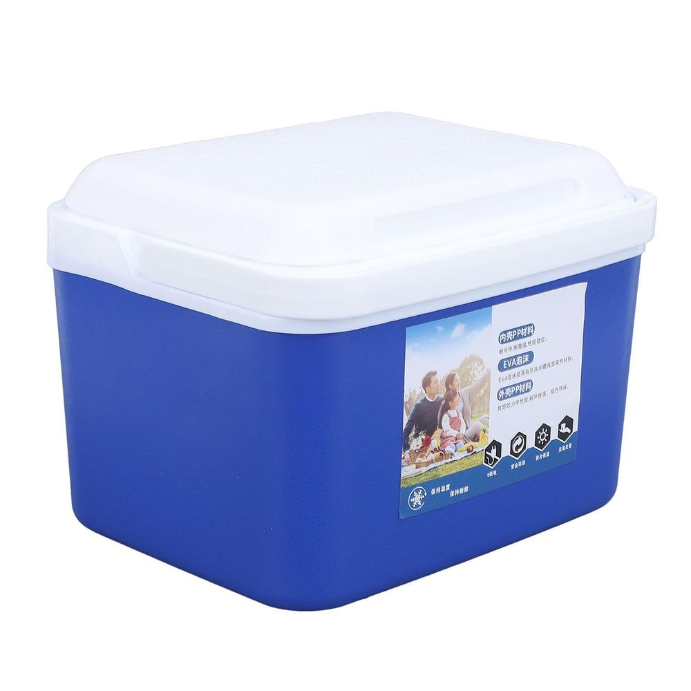Generic Portable Cooler Box blue camping use with snacks and beverages