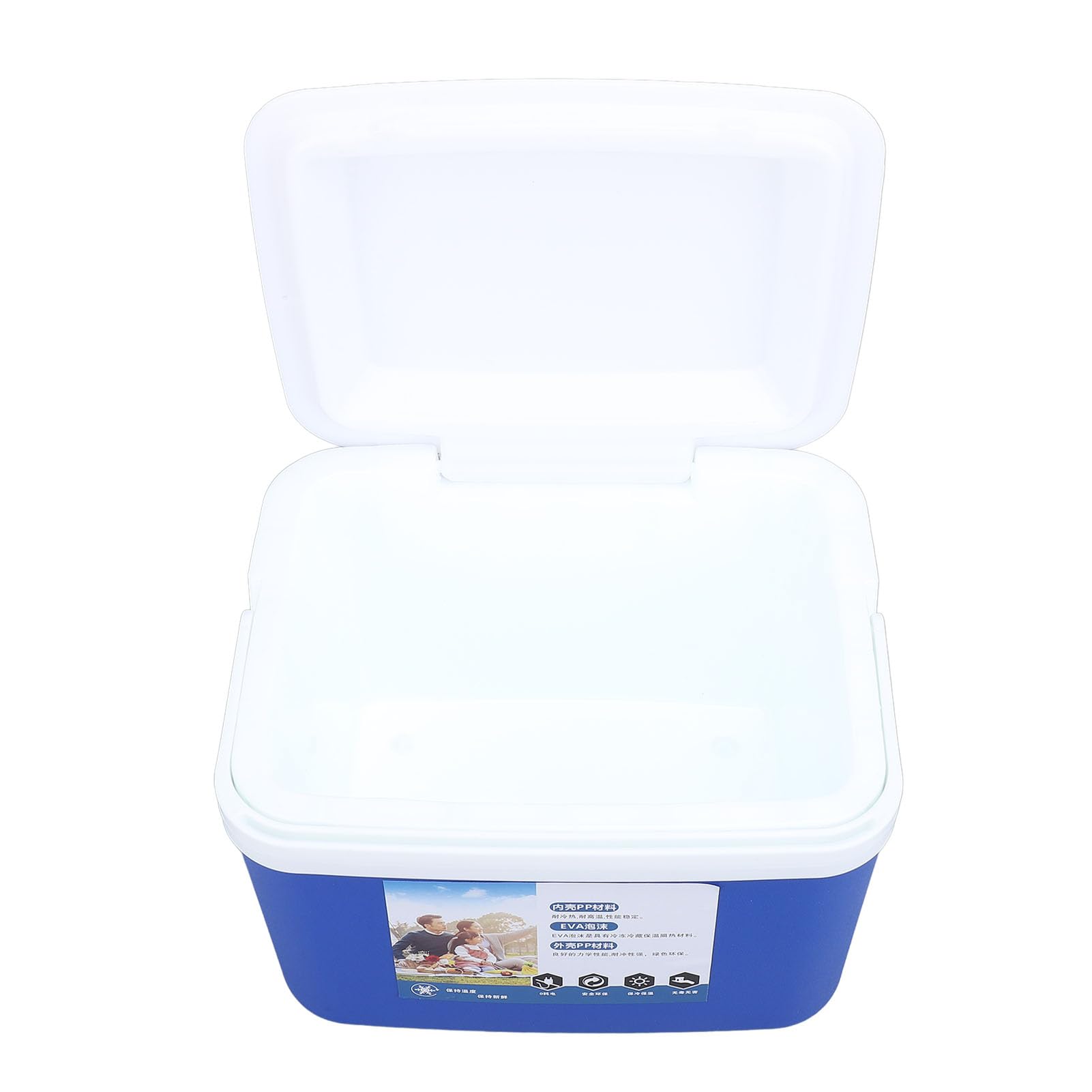 Generic Portable Cooler Box blue portable handle for one handed carry