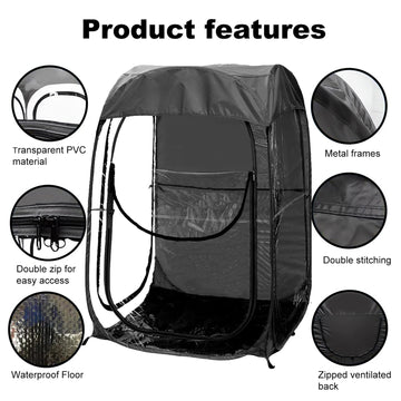 Generic portable pop up sports tent weather protection shields from wind and rain
