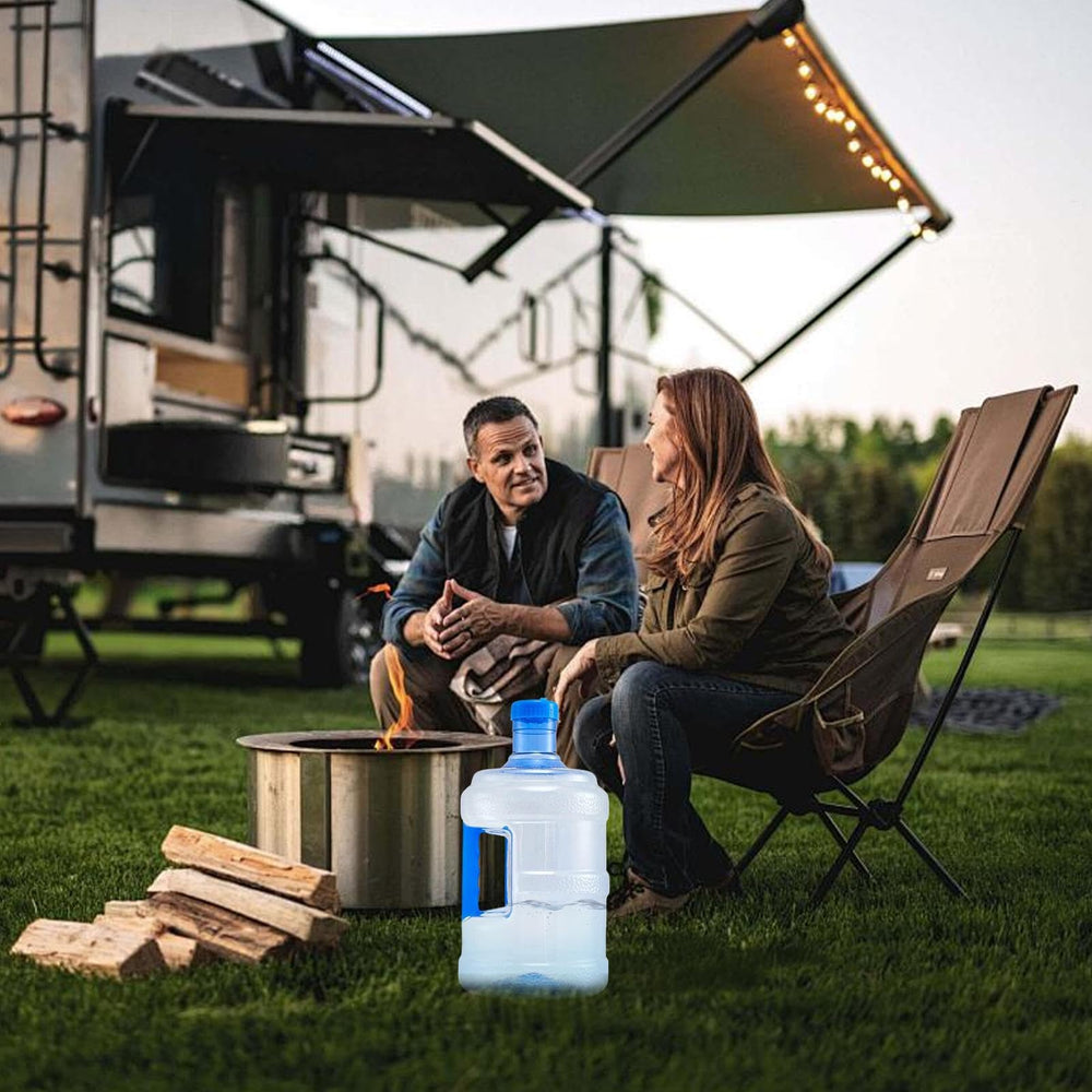 Generic portable water jug for camping, compact and lightweight for motor homes and caravans.