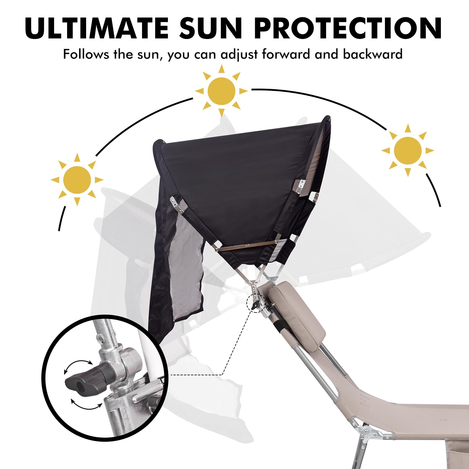 Generic premium metal clamp provides a sturdy grip on thick chair frames for stability
