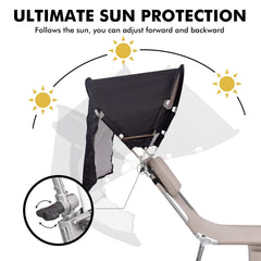 Generic premium metal clamp provides a sturdy grip on thick chair frames for stability