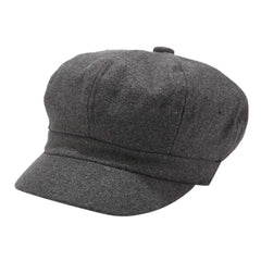 Generic PU leather visor cap in dark gray offers a structured, durable everyday look.