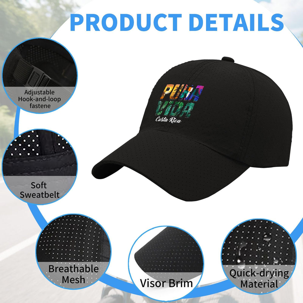 Generic PURA VIDA Costa Rica Golf Hat gray pairs easily with sport or casual outfits