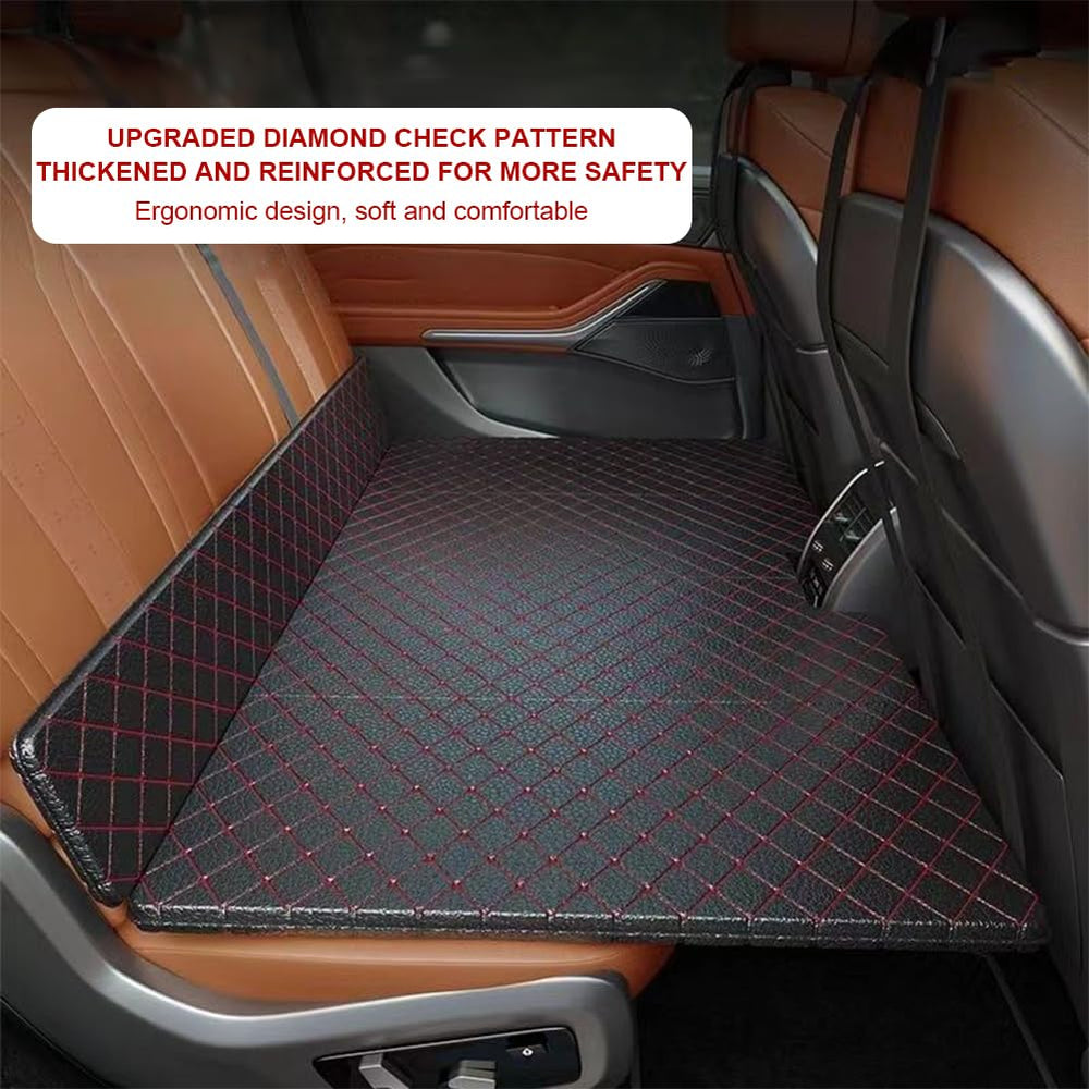 Generic QSTNOLOGY foldable car mattress stowed in trunk after use