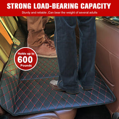 Generic QSTNOLOGY travel camping mattress inside car interior for overnight comfort