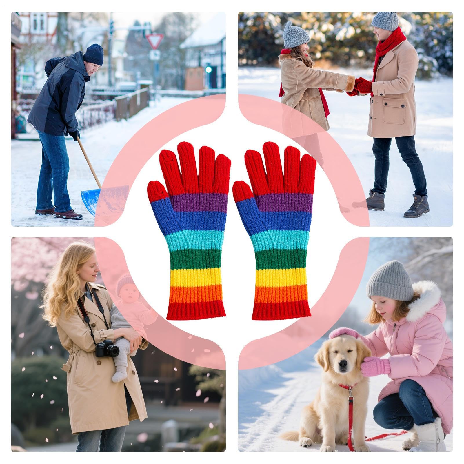 Generic Rainbow Gloves vibrant colorway adds personality and protection