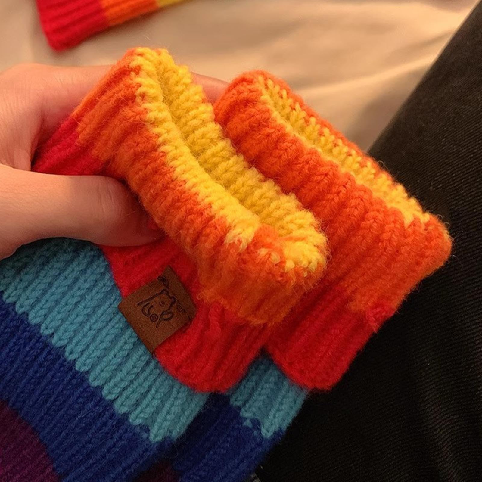 Generic Rainbow Gloves durable construction for long-lasting outdoor wear