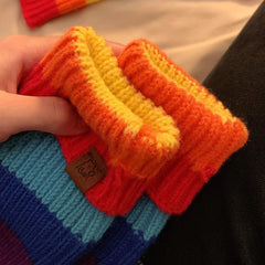 Generic Rainbow Gloves durable construction for long-lasting outdoor wear