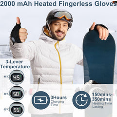 Generic Rechargeable Heated Gloves pink fingerless design preserves dexterity while warming.