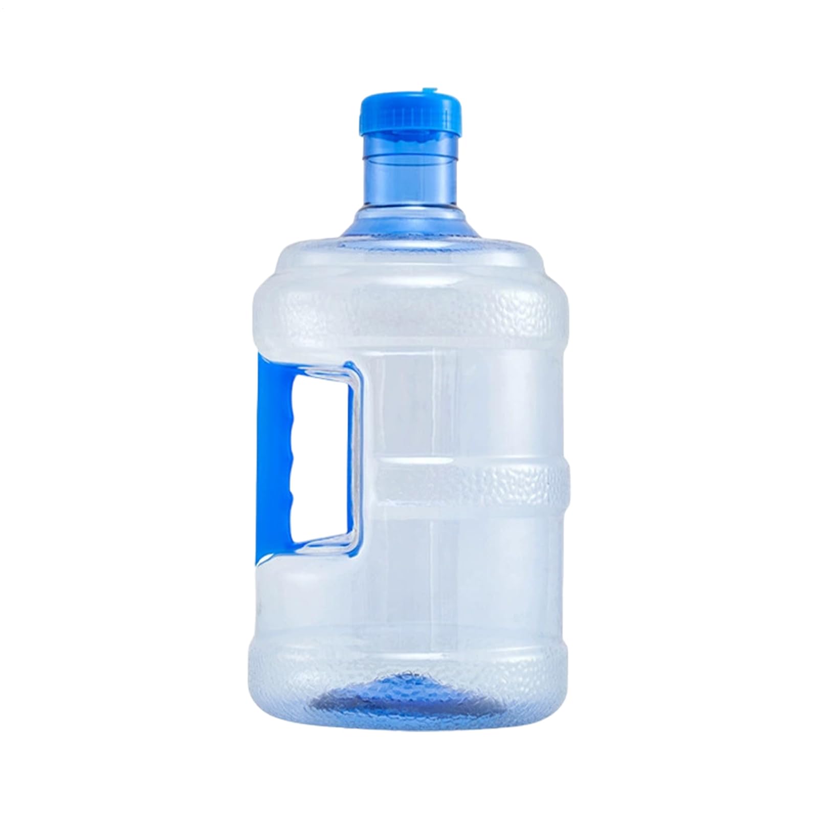 Generic reusable water storage jug made from rugged PET for camping durability.