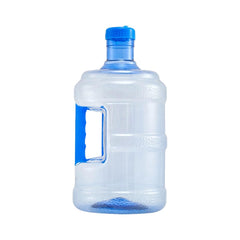 Generic reusable water storage jug made from rugged PET for camping durability.